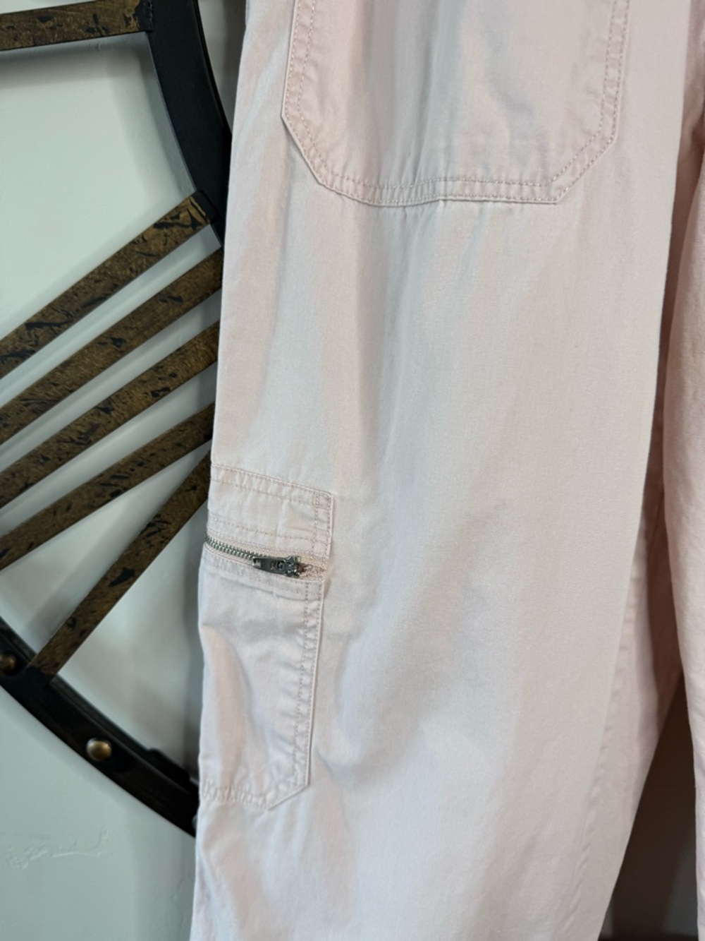 stradivarius Pale Pink Wide Leg Cargo Pants - Picture 3 of 6